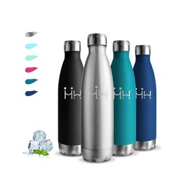 Stainless Steel Drinking Bottle, 500 ml, BPA-Free, Insulated Flask, Double-Walled, Leak-Proof Insulated Flask, with Screw Cap, Water Bottle for Children, 500 ml, for School, Camping, Travel
