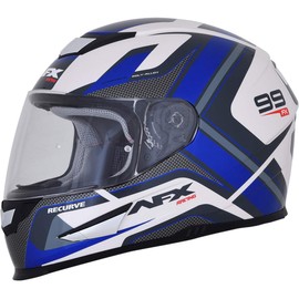 AFX FX-99 Helmet - Recurve (Small) (Pearl White/Blue)