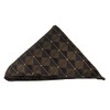 Jacob Alexander Geometric Pattern Pocket Square Handkerchief - Brown