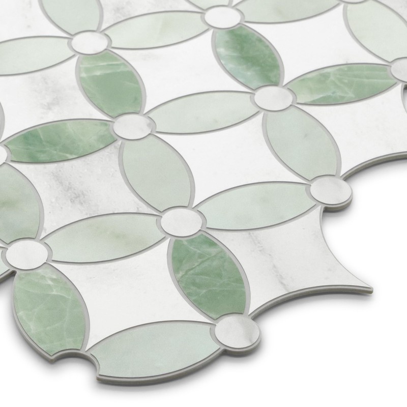 SUNWINGS 10-Sheet Peel and Stick Backsplash Coin Waterjet Tile, 11.2"