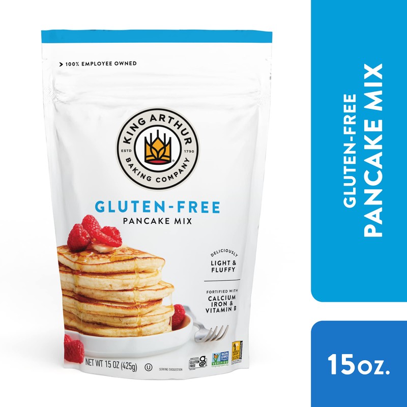 King Arthur Gluten Free Pancake Mix: Non-GMO, Kosher Certified, Easy-to-Prepare