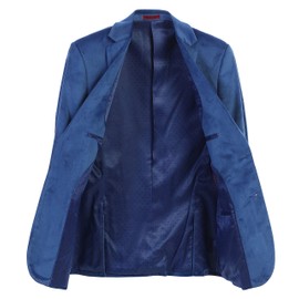 Gioberti Mens Formal Super Soft Velvet Blazer Jacket, Royal Blue, 40 Regular