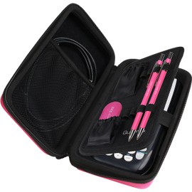 Guerrilla Hard Travel Case for TI-83 Plus, TI-84 Plus, TI-84 Plus Color Edition, TI-89 Titanium, TI-Nspire CX&CX CAS, HP50G Graphing Calculators + Guerrilla's Essential Calculator Accessory Kit, Pink