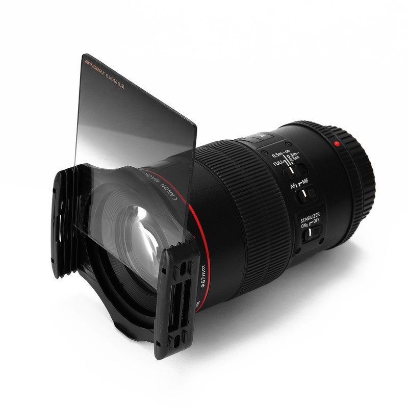 Square Neutral Density Filter Kit ND2+4+8+16 Filter Set with Ring-Adapter