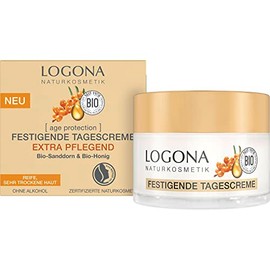 LOGONA Naturkosmetik Anti-Ageing Face Cream for Mature and Very Dry Skin, Extra Nourishing Day Cream with Organic Sea Buckthorn and Organic Honey, Age Protection, 50 ml