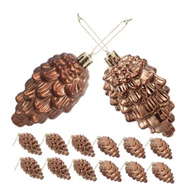 OHPHCALL Pine Cone Christmas Balls Pendant 16 Pack Easy Hanging Ornaments for Holiday Tree Decorative Pine Cones for Indoor and Outdoor