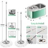 SWIFTIRON Spin Mop and Bucket with Wringer Set for Home,360°