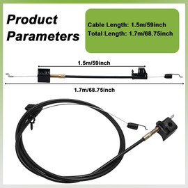 ZAMDOE 189182 Self Propelled Drive Cable 532189182 for Craftsman for Husqvarna for Poulan for AYP 60-104 917378950 917378951 917378960 5521 for Lawn Tractor Parts Traction Cable Mower Drive Cable