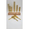 Solfeggio Set of 9 Gold Color Unweighted Tuning Fork Set