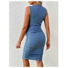 MakeMeChic Women's Maternity Tank Dress Sleeveless Ruched Rib Knit Bodycon