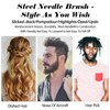 4Pcs Metal Hair Pick Steel Teeth Afro Comb Metal Picks