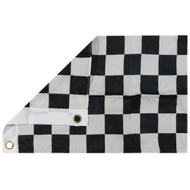 Ant Enterprises Black &White Checkered Super Polyester 12x18 12"x18" Boat Flag Banner Grommets
