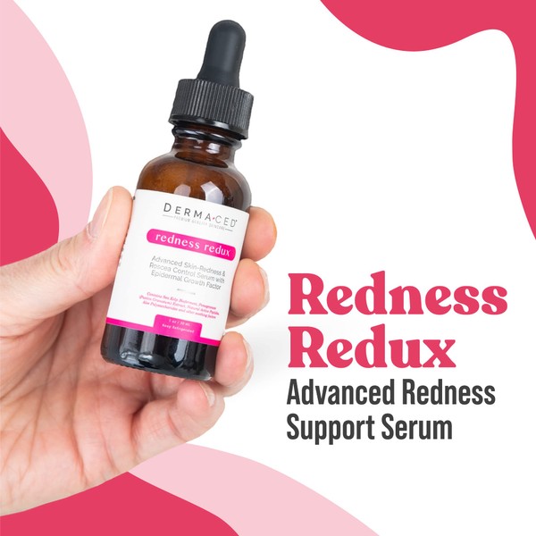 Redness Redux - Advanced Facial & Skin Redness Support Serum - EGF, Aloe Vera, Sea Kelp & More - Calming Redness Serum
