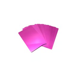 Malayan - 50 PACK Aluminum Business Card Blanks - Laser Engraver and CNC Engraving Color Options Available (Pink)