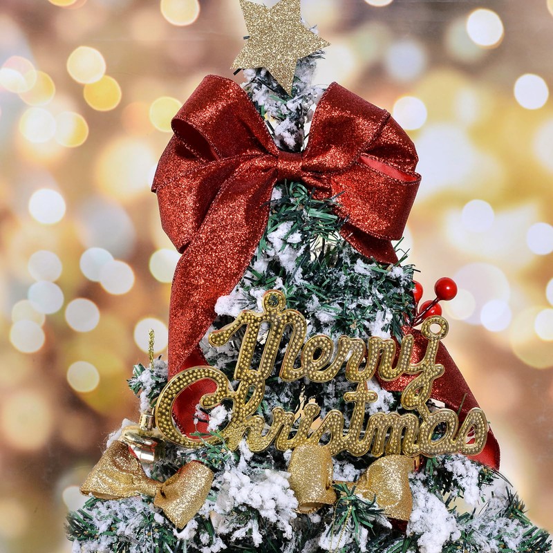 YAMA Glitter Wired Ribbon, Yellow Gold, 2-1/2 inch x 20