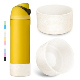 2PCS Glitter Silicone Boot for Owala Water Bottle 24 oz 32 oz 40 oz, Anti-Slip Protective Sleeve for Owala Twist,FreeSip and Flip Stainless Steel Water Bottle, BPA-Free, Dishwasher Safe, Accessories