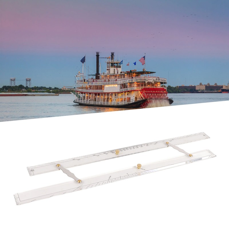 Marine Navigation Parallel Ruler Clear Scale High Accuracy Transparency Boat