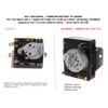 GSPUSA TMD1GM29 CKDD1GM29X Compatible with GE Dryer Timer fits Old