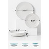FOBENTA 18-Piece Embossed Ceramic Dinnerware Set–6 Dinner Plates,6 Salad Plates,6