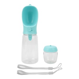 550ml Pet Water Bottle Portable Dog Water Dispenser Dog Travel Drinking Cup for Outdoors Walking Camping Blue
