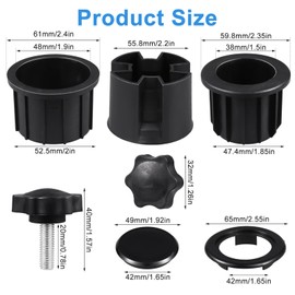 10pcs Umbrella Stand Parts Replacement, Hole Ring Plug Cover Umbrella Stand Parts Connector Umbrella Base Accessories for Outside Stand Base Stabilizer Sleeve Patio Table Balcony Decks