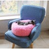 BODISEINT Modern Soft Plush Round Pet Bed for Cats or