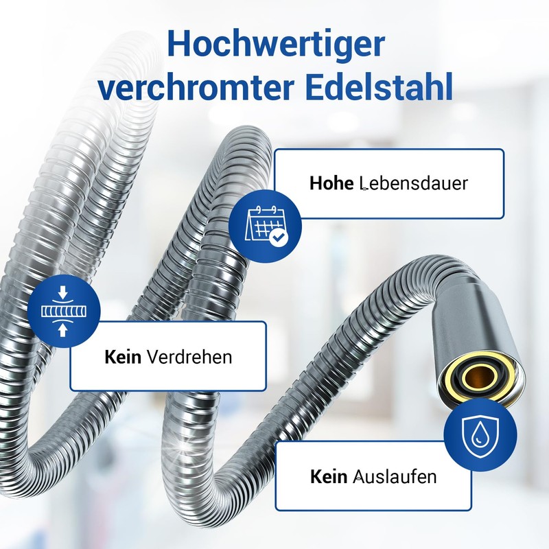 VIOKS Shower Hose 2 m for Shower Head - Shower
