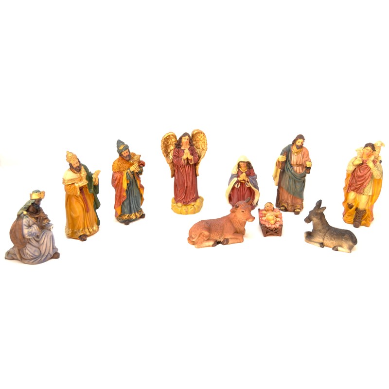 Z1 10 x Christmas Figurines 12.5cm Nativity Figures Animals Nativity