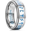 King Ring 8mm Viking Spinner Ring – Rune Triple Moon