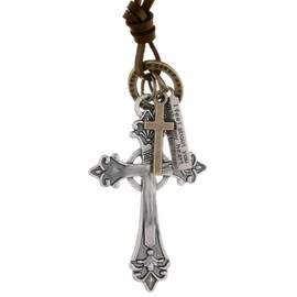 Vintage Cross Rear View Mirror Accessories, Premium Alloy Cross Car Hanging Ornament, Clothing Accessories Necklace Car Mirror Hanging Accessories, Car Decor