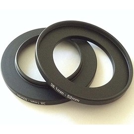 2pcs 38.1mm To 52mm Step Up Rings Video Digital Camera Lens Connector Switch Size 38.1-52mm Filter Aperture Connect-ing Adapter Photo Picture Adjust 38.1-52 Photography Parts Screws Accessories