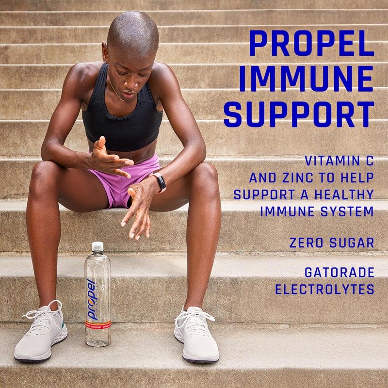 Propel Immune Support Electrolyte Enhanced Water Sports Drink, Pineapple Peach