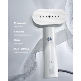 G6 Steamer for Clothes, Portable Travel Steamer Iron for Clothes, Just 0.7lbs Lightly, 10 Minutes of Continuous Steam, 900W Light Steame Irons for travel and home