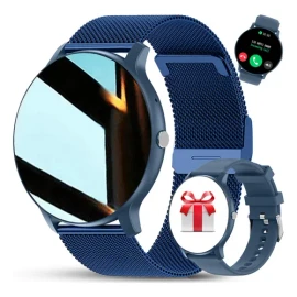 Reloj Inteligente Mujer Hd Llamada Smartwatch Mujer 1.39 Color De La Correa Blue 1