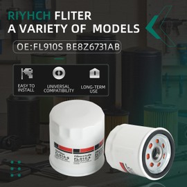 12 Pack,FL910S,Oil Filter for Ford Edge/Explorer/Focus/C-Max Energi SEL Hatchback 4-Door,2.0L,2.3L,2.5L,11-17,OE Be8Z6731Ab