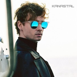 KANASTAL Sunglasses for Women Polarized Semi-Rimless SunglassesTrendy Classic Retro Half Frame Women's Sunglasses Clear Frame Mirrored Blue Lens