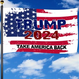 BEZKS Trump 2024 Take America Back Flags 3x5 FT Outdoor - USA,Best Choice Trump Banner for Outside with 2 Brass Grommets UV protection Fade Resistant for Indoor Outdoor (TT01)
