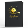 Lovepop® Special Birthday Card Zodiac Sign Gemini Unique 3D Pop-Up