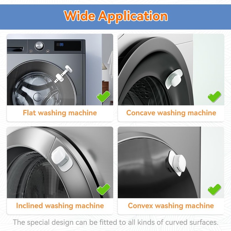 SAFELON 2 Pcs Front Load Washing Machine Door Prop, Baby
