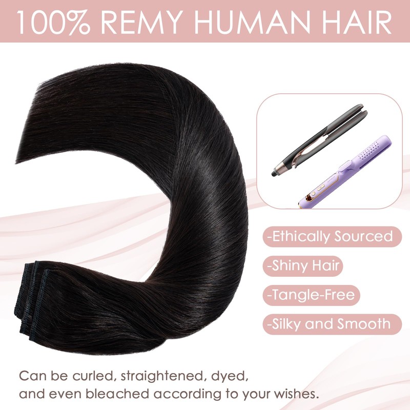THD Clip-in Extensions, Real Hair, Pack of 1, 5 Clips