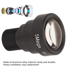Cyrank Single Board Lens 50MM 5MP HD M12 Interface Aluminum Alloy HD Single Board Lens Security Camera Wide Angle Lens For CCTV Security Web Camera