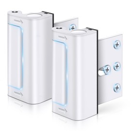 Home Security Door Lock, 2 Pcs Childproof Safety Door Lock, Door Reinforcement Latch for Home Security and Privacy (White)