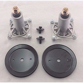 PROVEN PART 2 Pack Riding Mower Mandrel Spindle Replaces 187292 192870 82-026 and Pulley 197473 195945