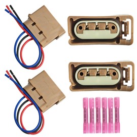 Turn Signal & Park Lamp Connector Pigtail (3-Pin), OE WPT-1167 /3U2Z-14S411-FHAB, Compatible with Ford F-150 Mustang Super Duty Edge Taurus Expedition Transit, Lincoln/Mercury