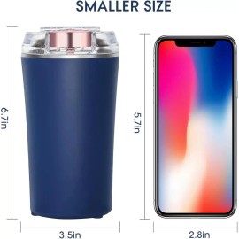 Smiles R Us Electric Herb Grinder 200W Powerful Fast Grinding for Dry Spices Flower Blue