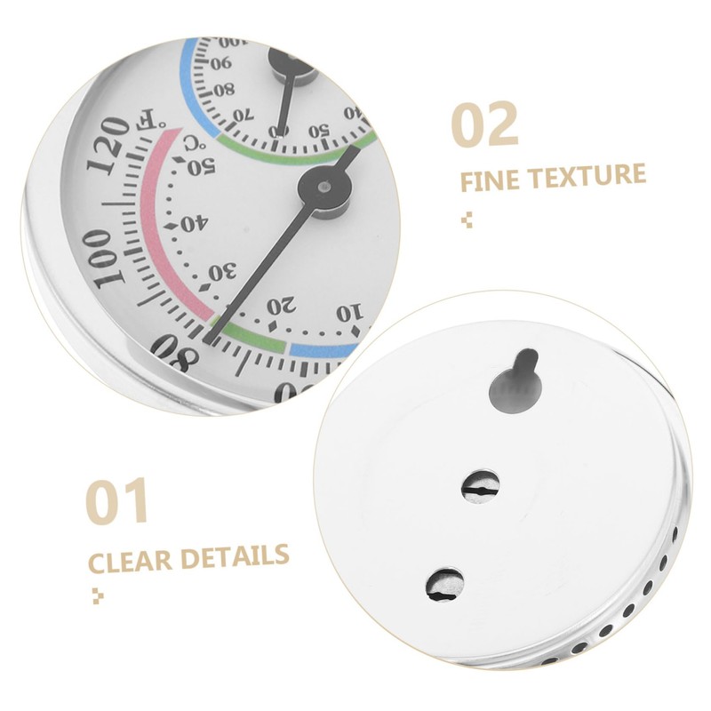 Kisangel Precision Mini Hygrometer Aluminum Alloy Body Dual Temperature Humidity