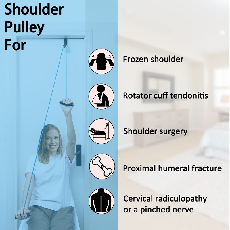 Shoulder Pulley Over The Door Physical Therapy System, Exercise Pulley,