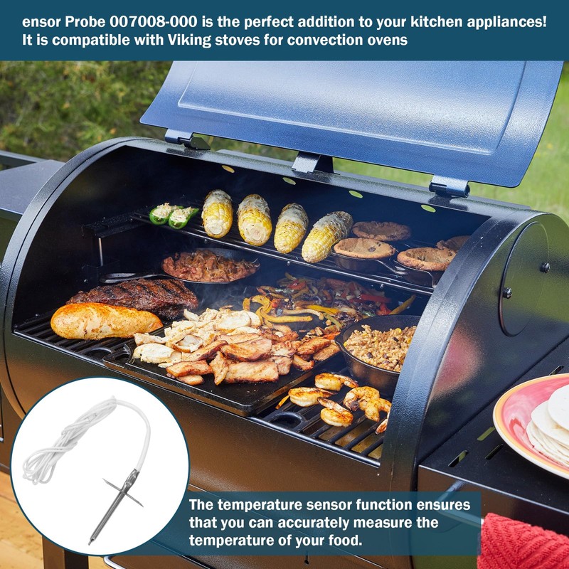 007008-000 RTD Detector/Sensor Replacement for Viking Range Replaces AP5671406