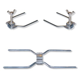 GOLDMAN SERVICE | Steel Chicken Rotisserie Skewers Kit, Fork Utensil for Professional Rotary Rotisers, Universal with Double Central Staple and 2 Sides with Screw