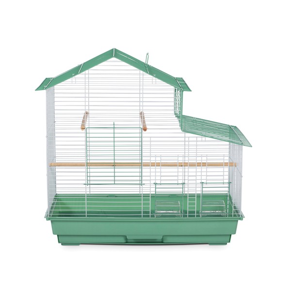 Prevue Pet Products SP41615-2 House Style Bird Cage, Small, Green